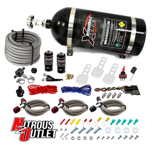[NXO-22-84001] Nitrous Outlet 22-84001: 22-84001 X-Series Sport Compact EFI Single-Nozzle System, Gas/E85, 5-55psi, 35-200HP