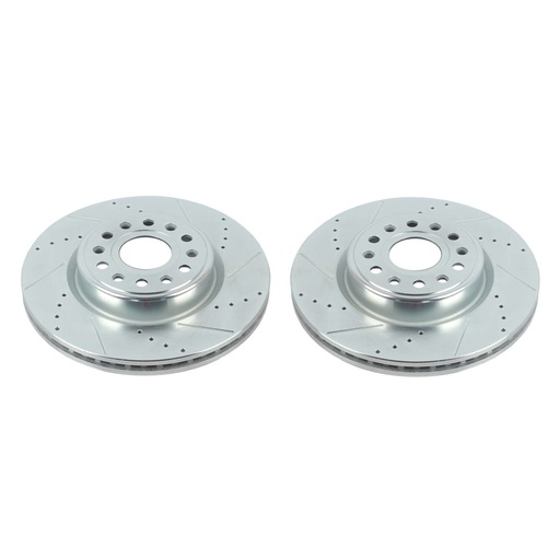 [PWR-AR86004XPR] Power Stop AR86004XPR: AR86004XPR Evolution Drilled and Slotted Front Brake Rotors, Fits Select Ram 1500