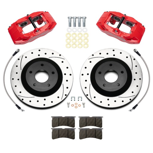 [WIL-140-17671-DR] Wilwood 140-17671-DR: 140-17671-DR SLC56 Front Brake Kit for 2005-2013 Chevrolet Corvette [Red Powder-Coated Calipers]