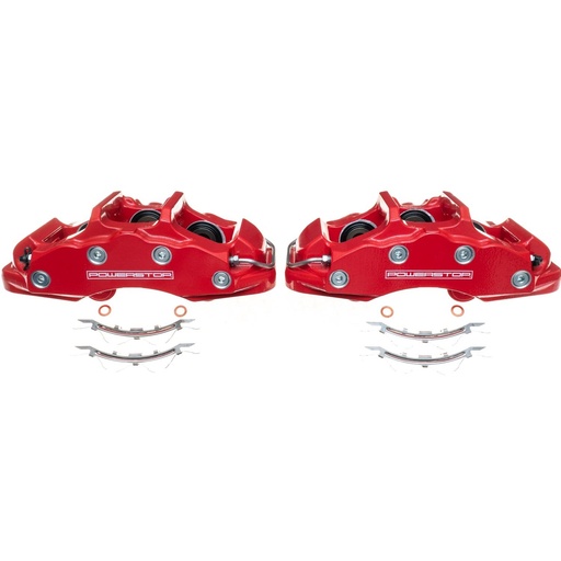 [PWR-S15042] Power Stop S15042: S15042 Front Brake Calipers, 2006-2013 Chevy Corvette Z06 [Red Powder-Coated]