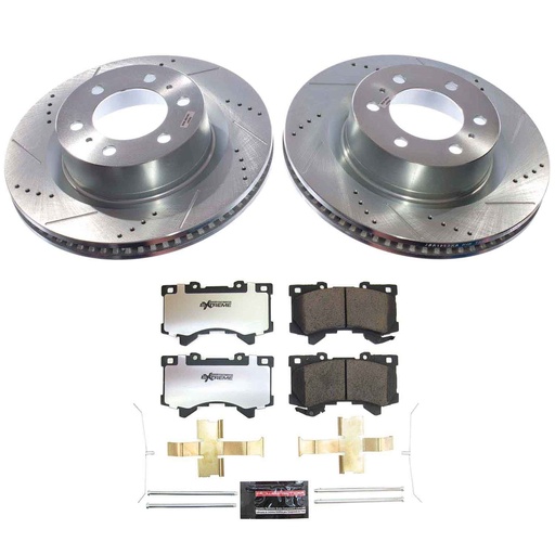 [PWR-K8932-36] Power Stop K8932-36: K8932-36 Z36 Truck & SUV Carbon-Fiber Ceramic Brake Pad & Drilled & Slotted Rotor Kit