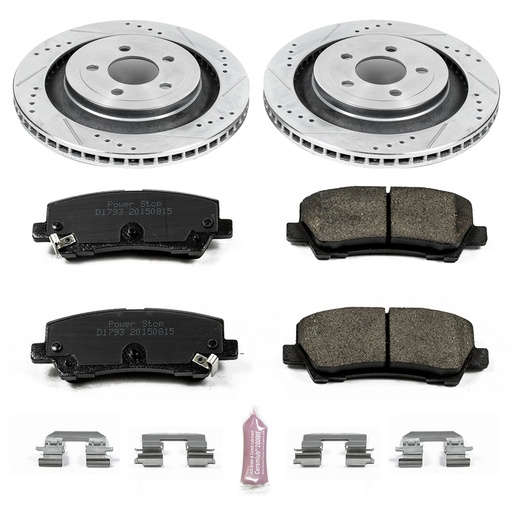 [PWR-K6812] Power Stop K6812: Z23 Rear Brake Pads & Rotor Kit for 2015-2018 Ford Mustang EcoBoost and GT
