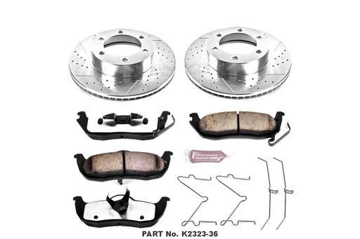 [PWR-K2323-36] Power Stop K2323-36: Z36 Front Brake Pads & Rotor Kit for Truck and Tow