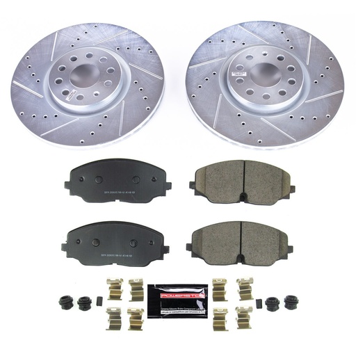 [PWR-K8117] Power Stop K8117: Z23 Evolution Sport Front Brake Upgrade Kit Fits 2018-2021 Volkswagen Atlas