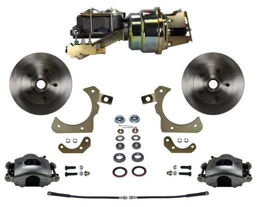 [LEB-FC1010-K1A1] Leed Brakes FC1010-K1A1: 1955-1958 Chevy Tri-Five, GM Full Size Front Disc Brake Conversion Kit w/ Factory Spindles