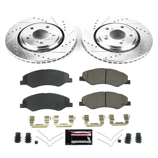 [PWR-K7670] Power Stop K7670: Z23 Evolution Front Brake Pads and Rotors Kit Fits Select Late Model Honda Odyssey