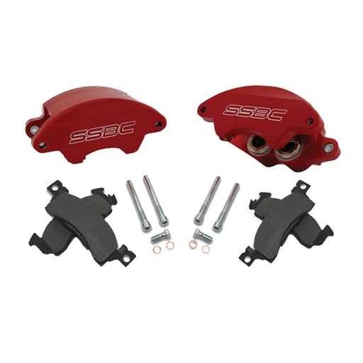 [TSB-A185R] SSBC-USA A185R: Super Twin Quick Change Front Caliper Kit Late 1960"s and Up GM Full Size (Standard 1in Wide)