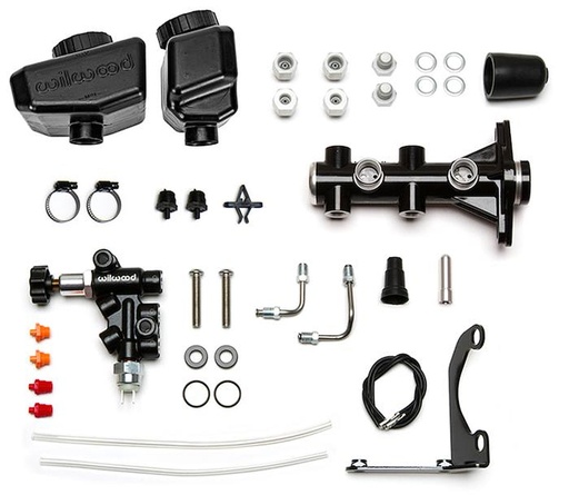 [WIL-261-16963-BK] Wilwood 261-16963-BK: 261-16963-BK Remote Tandem Master Cylinder Kits with GM-Style Angled Reservoirs