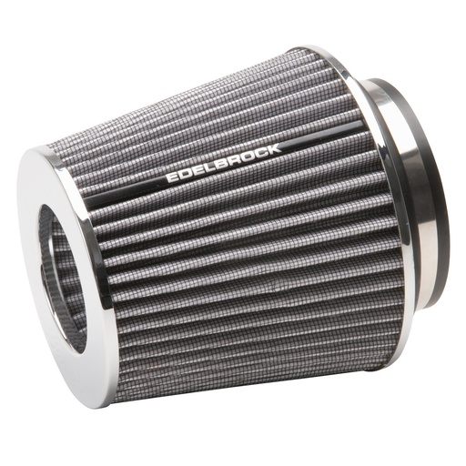 [EDL-43642] Edelbrock 43642: Universal White Medium Conical Air Filter with 6.70" Overall Length for 3",3.5", and 4" Air Intake Systems