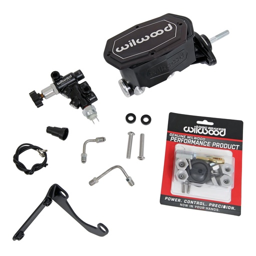 [WIL-261-15663-BK] Wilwood 261-15663-BK: 261-15663-BK Aluminum Tandem Compact Master Cylinder Kits for 1964-1972 MUSTANG