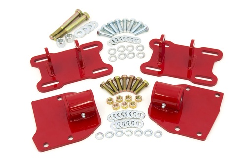 [UPI-4008-R] UMI Performance 4008-R: 4008-R LSX Motor Mounts for 1968-1972 Buick, Chevrolet, Oldsmobile, Pontiac Models [Red]