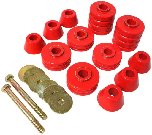 [ENS-3-4103R] Energy Suspension 3-4103R: Body Mount Bushing Set 1973-1980 GM C/K Series Pickup