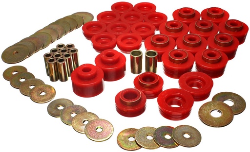 [ENS-3-4141R] Energy Suspension 3-4141R: Red Body Mount Bushing Set 1978-1988 GM G-Body