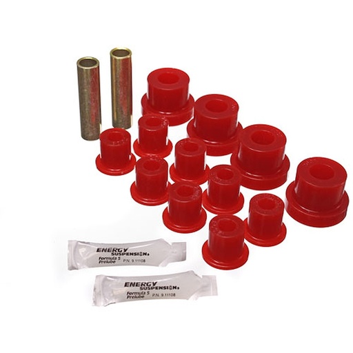 [ENS-2-2102R] Energy Suspension 2-2102R: Leaf Spring Bushing Set Red