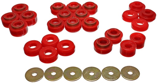 [ENS-3-4145R] Energy Suspension 3-4145R: Body Mount Bushing Set 1991-96 Chevy Caprice & Impala SS