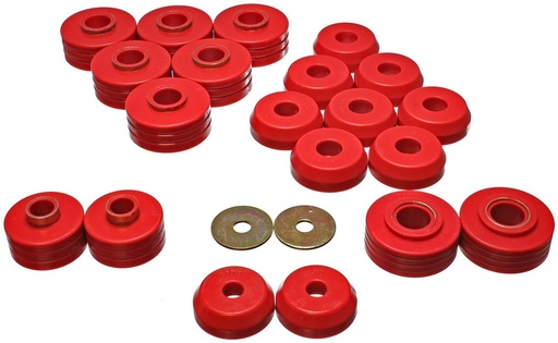 [ENS-4-4109R] Energy Suspension 4-4109R: Body Mount Bushing Set 1980-1987 Ford Bronco