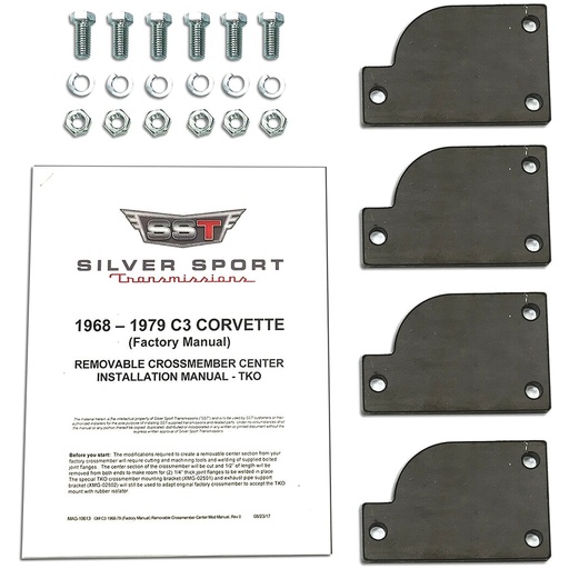 [IST-XMG-C2C3] Silver Sport Transmissions XMG-C2C3: Removable Crossmember Kit 1963-79 Corvette TKO/TKX