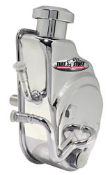 [TFF-6162A] Tuff Stuff 6162A: Saginaw Power Steering Pump GM Light Truck w/Hydro-Boost Power Brakes - Press-Fit Shaft - Chrome