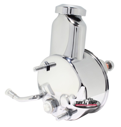 [TFF-6165A] Tuff Stuff 6165A: Saginaw Power Steering Pump GM Truck/Suburban 7.4L 454 V8 - Keyed Shaft - Chrome