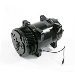[TSN-HC5002BK] Top Street Performance HC5002BK: HC5002BK A/C Compressor, Sanden 508 R134, Serpentine Belt, Chrome w/ Black Clutch