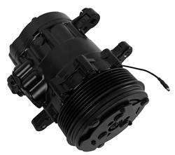 [TSN-HC5005BK] Top Street Performance HC5005BK: HC5005BK A/C Compressor, Sanden SD-7 R134, Serpentine Belt, Polished w/ Silver Clutch