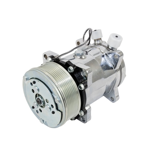 [TSN-HC5004C] Top Street Performance HC5004C: HC5004C A/C Compressor, Sanden 508 R134, Serpentine Belt, Chrome w/ Silver Clutch