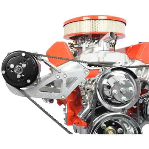 [ICB-551775] ICT Billet 551775: Billet A/C Compressor Bracket Kit for Small Block Chevy with Long Water Pump