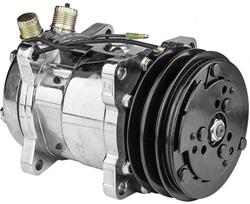 [OER-AC4510C] OER AC4510C: AC4510C Sanden 508 Style A/C Compressor w/ 2-Groove V-Belt Clutch Pulley, Chrome Finish, SD508/SD5H14