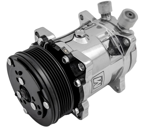 [MCH-P2413-06] March Performance P2413-06: P2413-06 Ultra Series Sanden 508 Air Conditioning Compressor, Chrome Finish, Aluminum, 6-Groove Serpentine Clutch, R-134a
