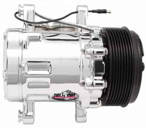 [TFF-4517NA8G] Tuff Stuff 4517NA8G: A/C Compressor Sanden Style SD7 8-Groove - Chrome