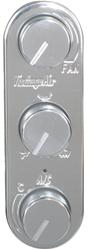 [VTA-491214-RVA] Vintage Air 491214-RVA: 491214-RVA Gen IV & Gen 5 ProLine 3-Knob Oval Vertical Control Panel with Polished Face & Knobs