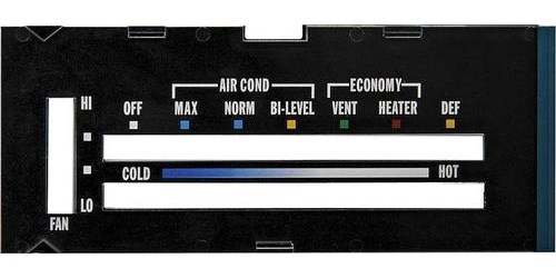 [OER-A9600114] OER A9600114: A9600114 1976-79 Camaro; Heater Control Lens; with Air Conditioning; with Black Backing Paper
