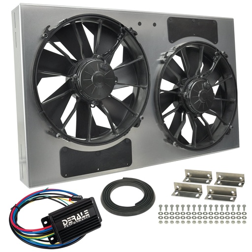 [DER-66838] Derale 66838: High-Output Dual Fan Assembly With PWM Controller