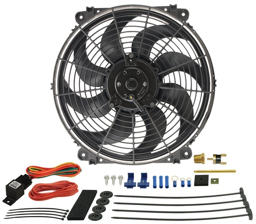 [DER-16014] Derale 16014: 14" Tornado Electric Fan - Thermostat Hardware Kit 1350 CFM