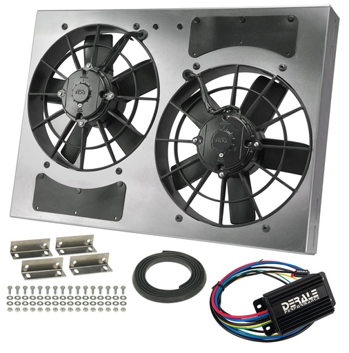 [DER-66833] Derale 66833: High-Output Dual Fan Assembly With PWM Controller
