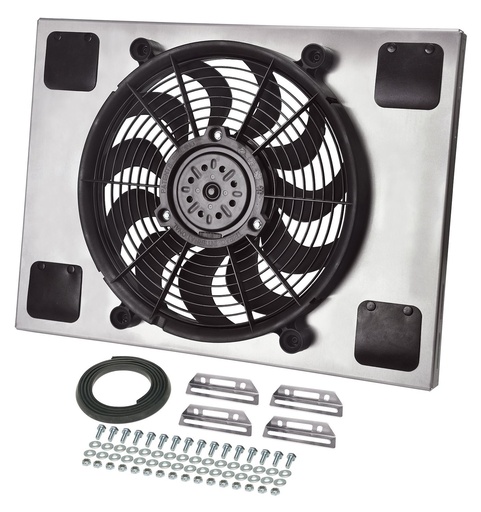 [DER-16827] Derale 16827: Single Speed Electric Puller Fan with Aluminum Shroud Universal Fit