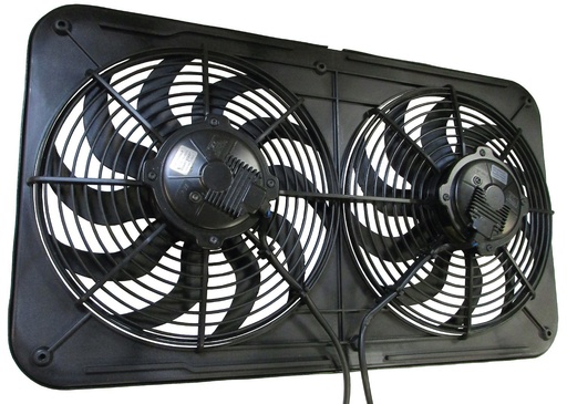 [MAR-MSS22K] Maradyne Fans MSS22K: MSS22K 12 in. Jetstreme II Smart Start Dual Electric Fan, 3400 cfm