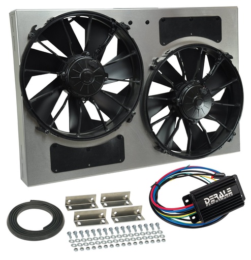 [DER-66826] Derale 66826: High-Output Dual Fan Assembly With PWM Controller