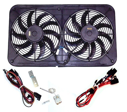 [MAR-MJS22KC] Maradyne Fans MJS22KC: Jetstreme II Platinum-Series Electric Cooling Fan with Relay Harness, Diameter: 12 in., Type: Dual