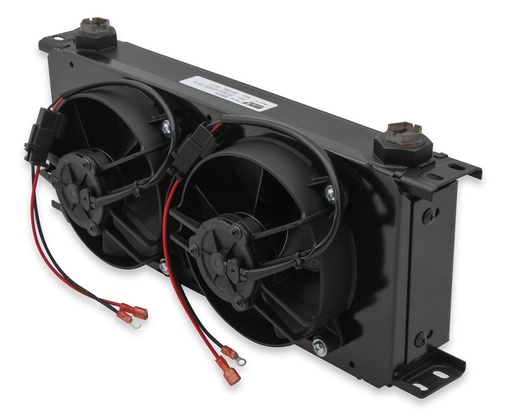 [EAR-FP820ERL] Earl's FP820ERL: UltraPro Extra Wide 20 Row Oil Cooler with Dual Electric Fans