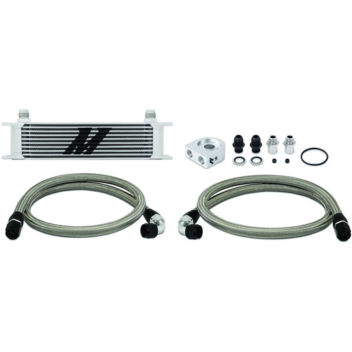 [MIO-MMOC-U] Mishimoto MMOC-U: Universal Single Pass Oil Cooler Kit - 10 Row