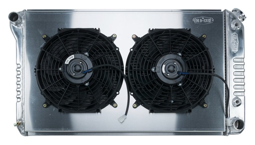 [RAD-GMA42ASK] Cold Case Radiators GMA42ASK: GMA42ASK Aluminum Performance Radiator with Dual 14 in. Fans for 1968-1977 GM A-Body