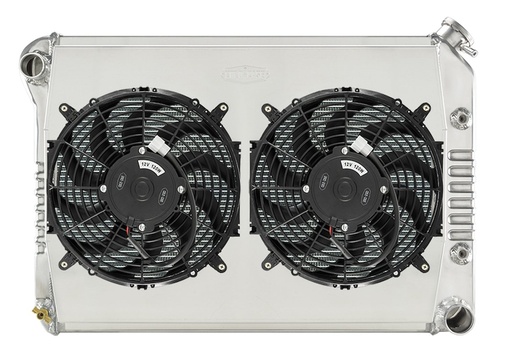 [RAD-CHN548ASK] Cold Case Radiators CHN548ASK: Aluminum Performance Radiator with Fan and Shroud Kit 1968-1979 Chevy Nova with Big Block Engine, Automatic Transmission