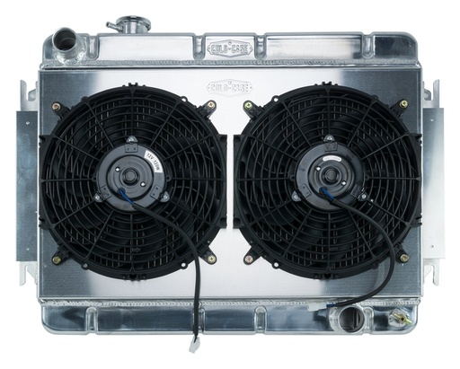 [RAD-CHE542K] Cold Case Radiators CHE542K: CHE542K Aluminum Performance Radiator with Dual 12 in. Fan Kit for 1966-1967 Chevy Chevelle & El Camino