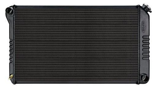[RAD-GMA42B] Cold Case Radiators GMA42B: GMA42B Black Night Rider Series Aluminum Radiator for 1968-1977 GM A-Body, Manual Trans