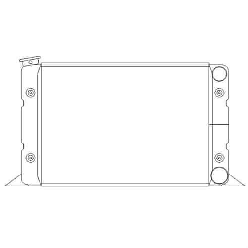 [GRI-2-58185-X] Griffin Radiators 2-58185-X: Scirocco Style Racing Radiator with Passenger Inlet & Passenger Outlet