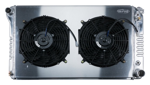 [RAD-GMT556A21SK] Cold Case Radiators GMT556A21SK: GMT556A21SK Aluminum Performance Radiator with Dual 14 in. Fans 1977-1987 GM C/K Pickup [21 in. Height]