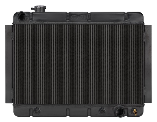 [RAD-CHE542AB] Cold Case Radiators CHE542AB: CHE542AB Black Night Rider Series Aluminum Radiator for 1966-1967 Chevy Chevelle/El Camino, Auto Trans