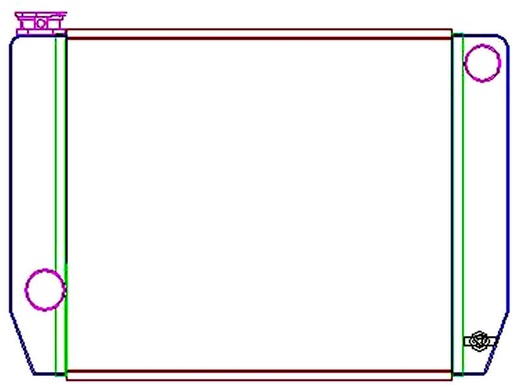 [GRI-1-26181-XS] Griffin Radiators 1-26181-XS: ClassicCool Universal Fit Radiator Single Pass Crossflow Design 22" x 15.50" with Straight Outlet