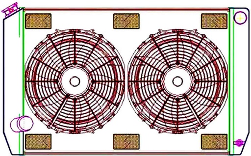 [GRI-CU-00087] Griffin Radiators CU-00087: PerformanceFit Radiator ComboUnit 1969-1973 Ford Midsize & Mustang
